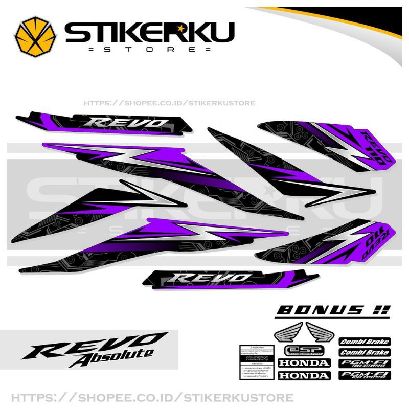 striping motor absolute Revo /stiker motor absolute Revo