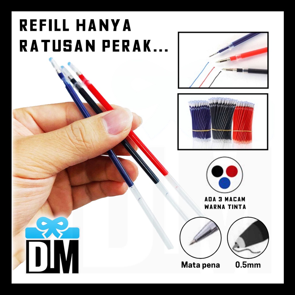 

Refill Gel Pen Murah Segala Bolpen Pulpen Gelpen 0.5mm Hitam Merah Biru Lihat Video dan DESKRIPSI