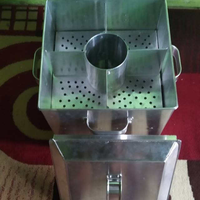 Dandang bakso kotak sekat 4 ukuran 35×35×40