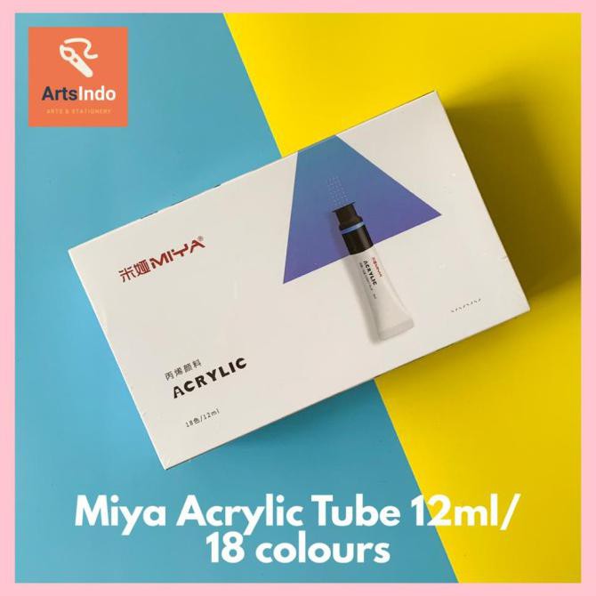 

Ready Stok! Cat Acrylic Akrilik Miya Tube 18 Color X 12 Ml Murah