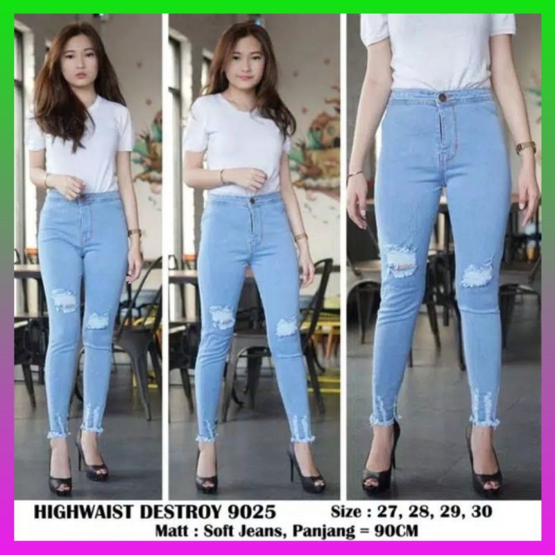 Celana Jeans Highwaist Destroy Distro celana Levi's levis wanita cewek cewek perempuan