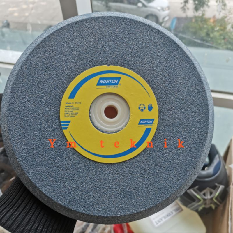 batu gerinda duduk 8 inch mata gurinda grinda hijau asah 205 mm grit 80 norton