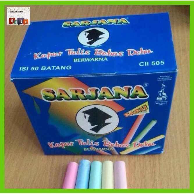 

Silutala- Kapur Tulis Warna Bebas Debu Kapur Tulis Sarjana -Ori.