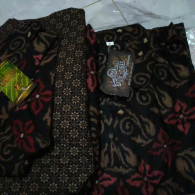 Couple Gamis Peplum Bunga Zigzag Lawasan Batik Marini Long Maxi Muslim Pesta Seragaman Sarimbit