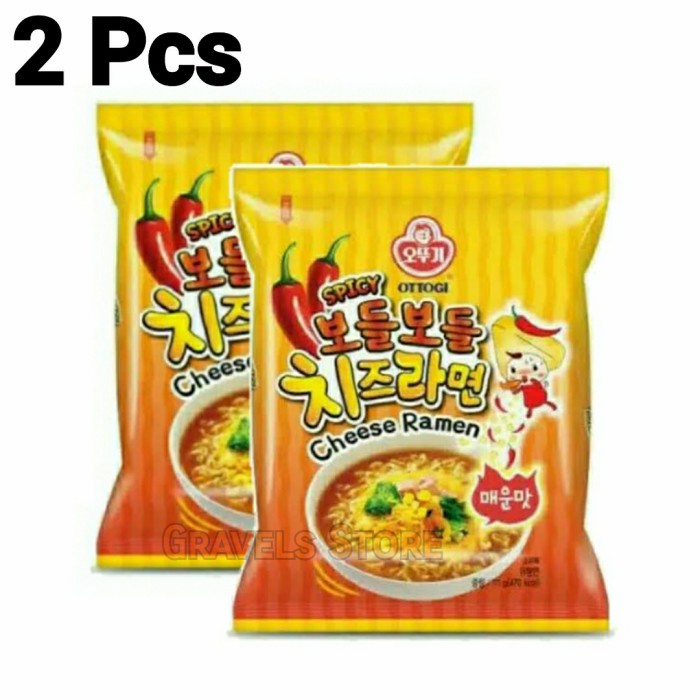 

impor-mie- 2 pcs ottogi cheese spicy ramyun - ramen keju pedas ala korea -mie-impor.