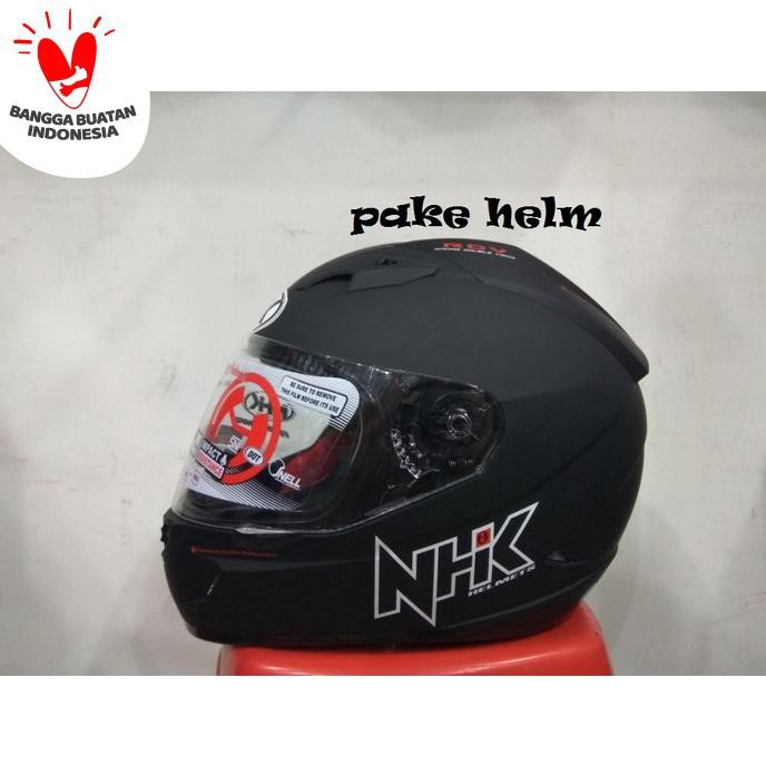 ( BISA COD ) HELM NHK GP 1000 SOLID HITAM DOFF GP1000 FULL FACE LIMITED EDITION Kode 828