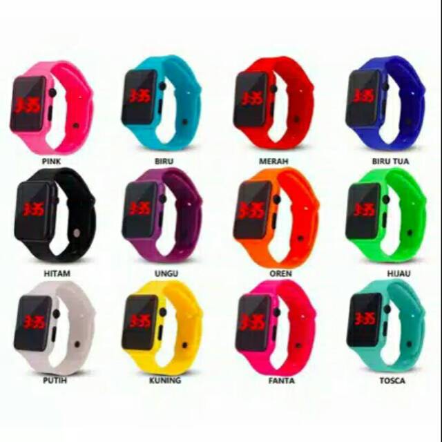 JAM TANGAN LED SPORT DIGITAL FASHION WANITA / PRIA JT138