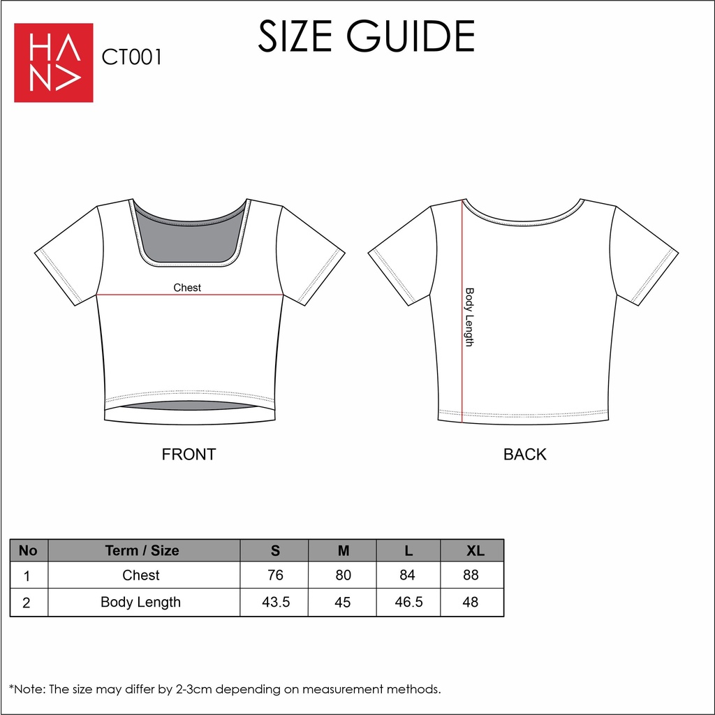 Hana Fashion - Maldiva Crop Top Kaos Crop Tee - CT001