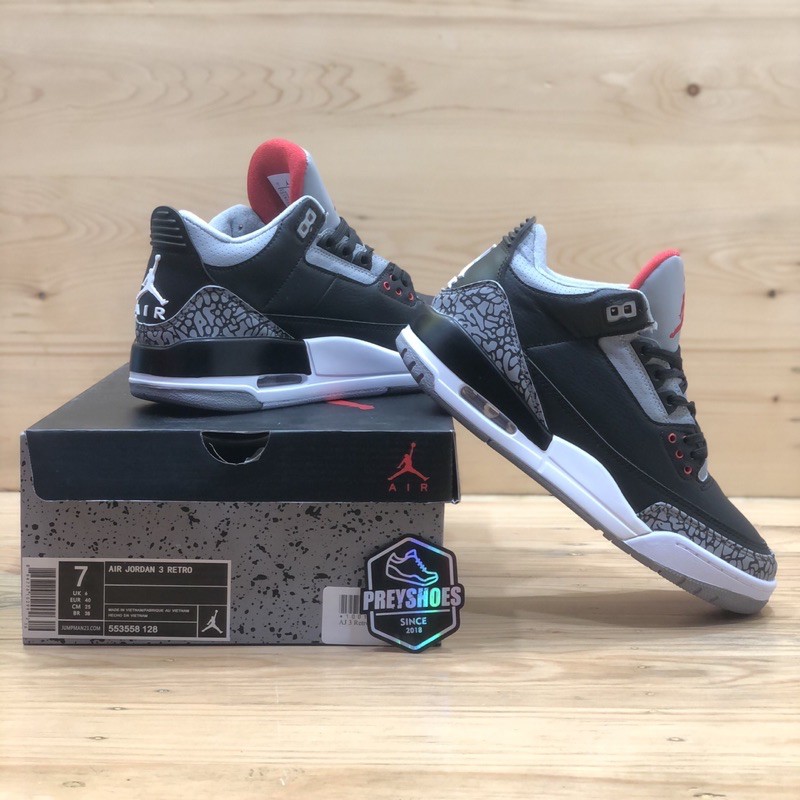 AIR JORDAN 3 RETRO BLACK CEMENT