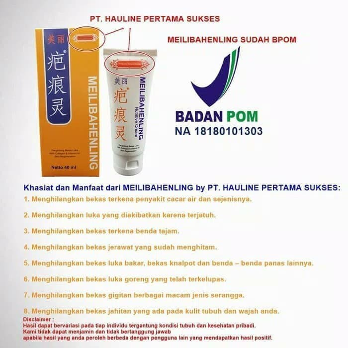 MEILIBAHENLING NUTRITIVE CREAM ORIGINAL BPOM PENGHILANG BEKAS LUKA MEILI BPOM ORIGINAL