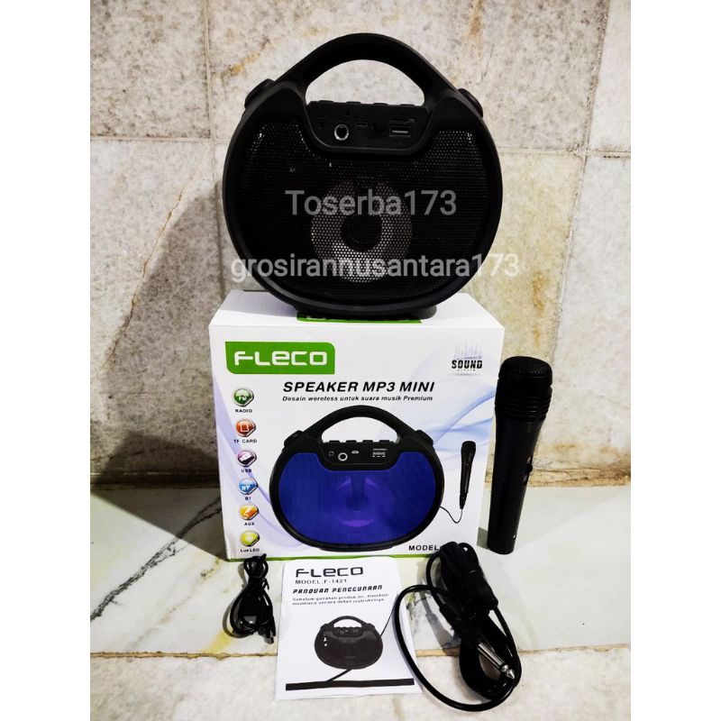 FLECO SPEAKER BLUETOOTH KARAOKE MP3 MINI F-1421