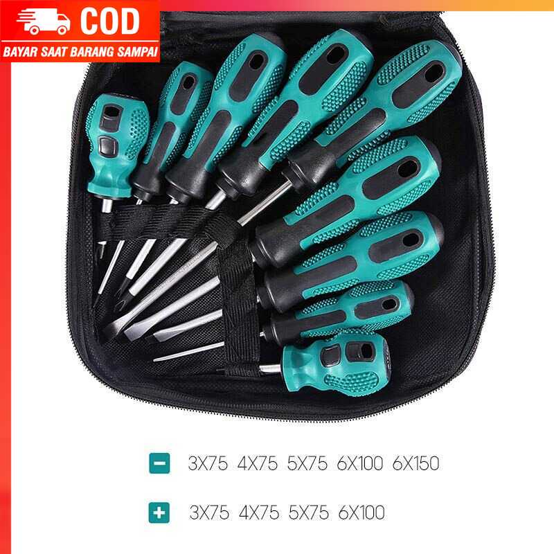 (100% BARANG ORI) Obeng Set Reparasi Magnetic Head 9 in 1 - SK803