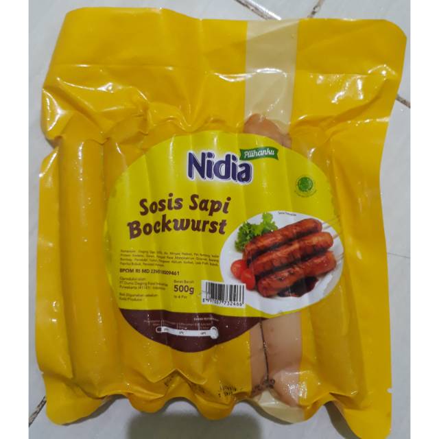 Nidia sosis sapi isi 6 #berat 500 gr