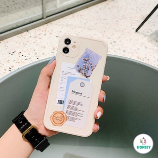 Soft Case Bahan Tpu Motif Label Bunga Sakura Untuk Iphone