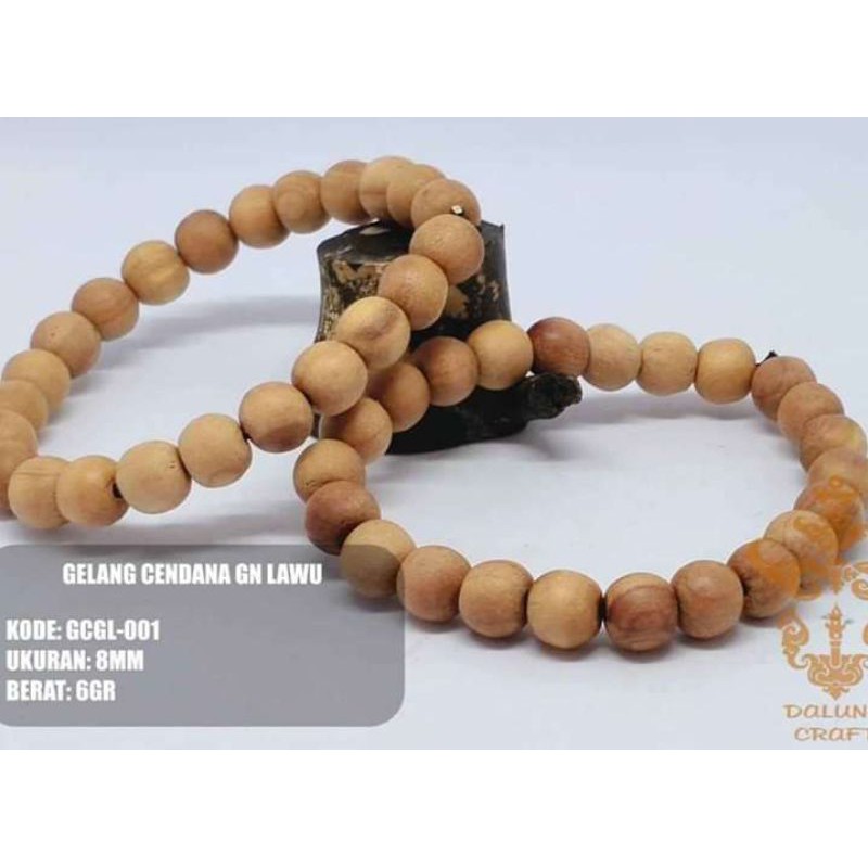 gelang kayu  Cendana asli 100%