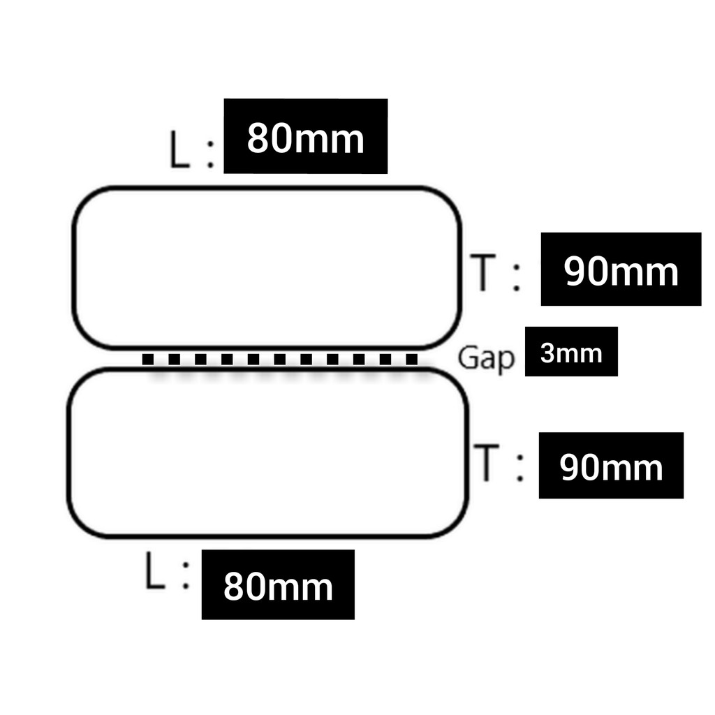 

Label semi coated 80mmx90mm 1L 300pcs gap 3mm Perforasi