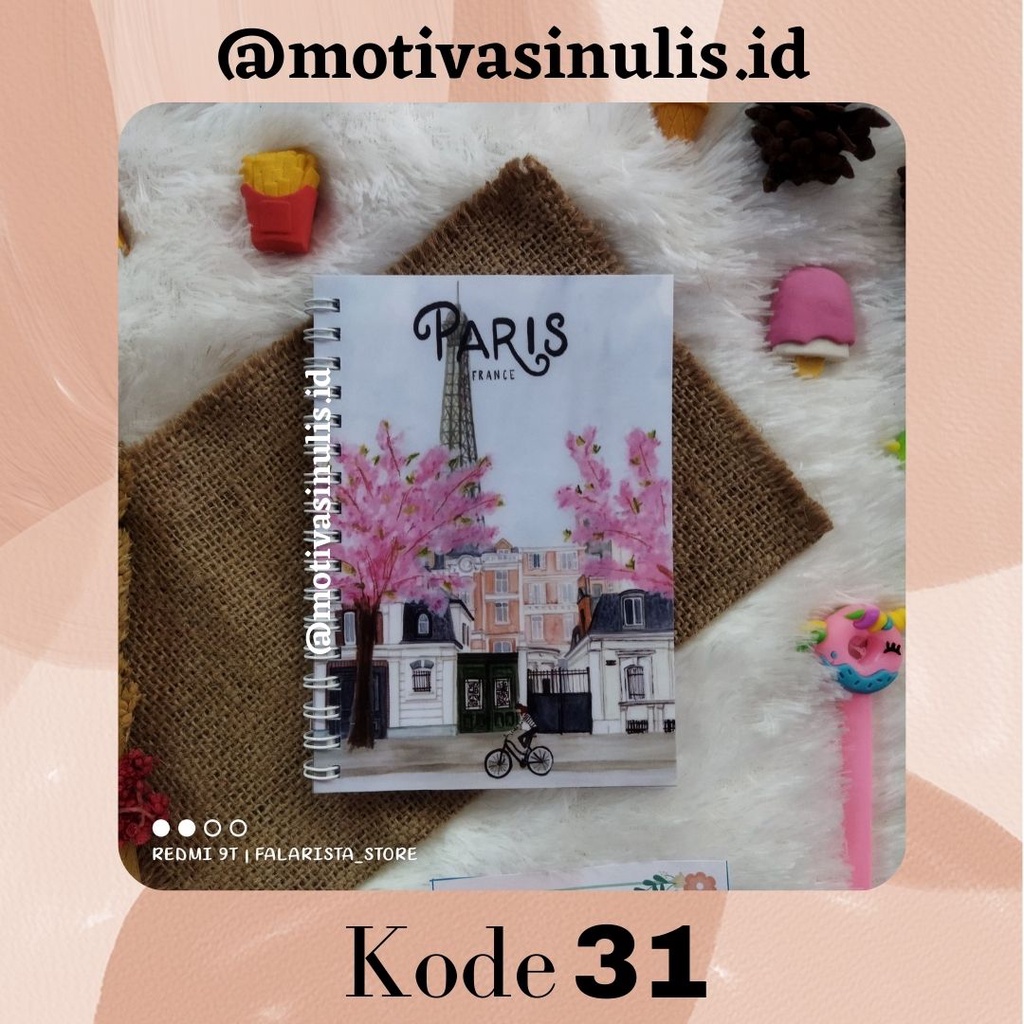 (Standard) NOTEBOOK SPIRAL BLACK LINES Part 2 COVER MOTIVASI / BUKU CATATAN HARIAN-31