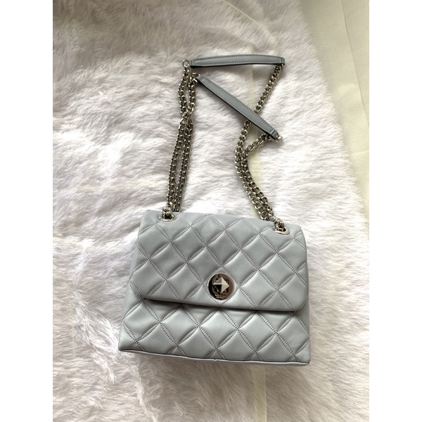 KS Natalia Small Shoulder Brushed Steel