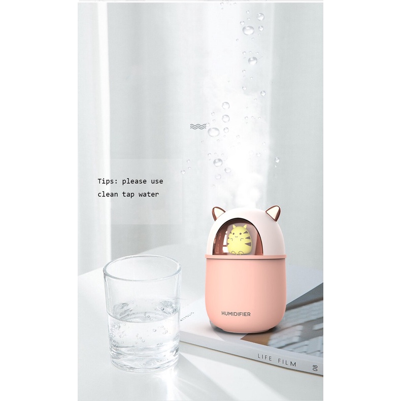 PELEMBAB RUANGAN AIR HUMIDIFIER ULTRASONIC AROMATHERAPHY OIL DIFFUSER CAT 300 ML - A108