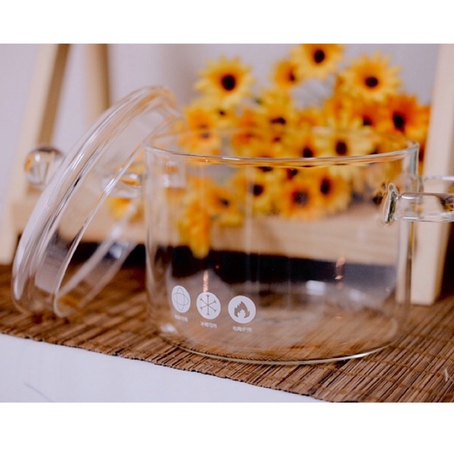 Panci kaca borosilicate tahan panas | panci soup masak