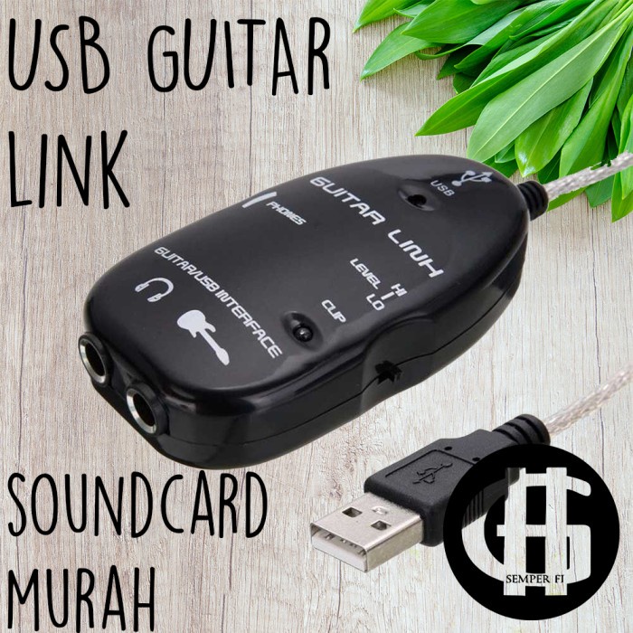USB Guitar Link Soundcard Audio Interface Gitar
