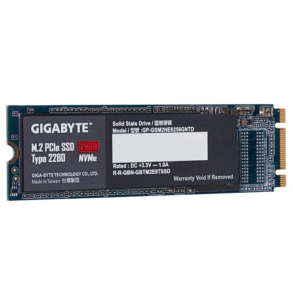 SSD GIGABYTE 256GB - NVMe M.2 Gen3x4 PCIe 2280 M2 256 GB