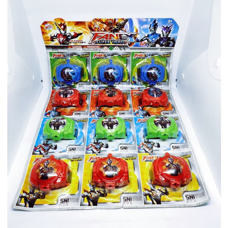 Jam TAZOS/ mainan jam TAZOS super Hero isi 12pcs