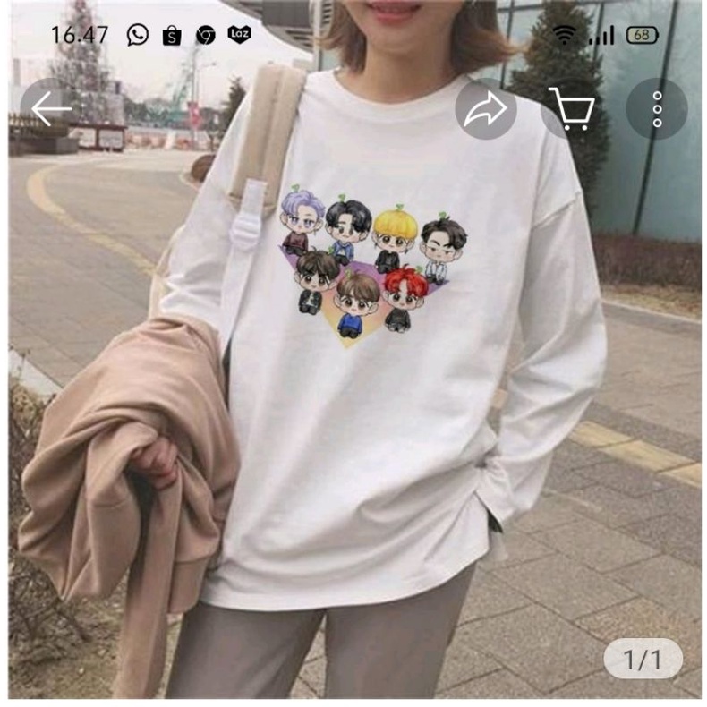 TSHIRT/ KAOS/ATASAN JUMBO LONGSLEEVE (LD 120 p65)