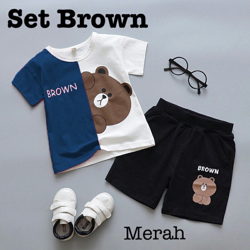 019 SET BROWN Baju Anak  Modern Bagus  Baru Murah Grosir Tanah Abang