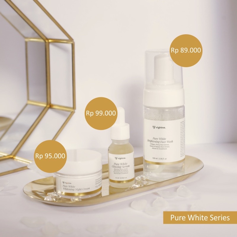 VAVL Pure White Brightening Glowing Series BPOM (Pemutih wajah,Penghilang Bekas Jerawat,Flek Hitam)