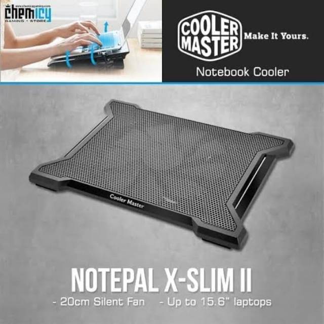 Cooler Master Notepal X Slim Ii Cooling Pad Notebook Up To 15 6 Pendingin Laptop Shopee Indonesia