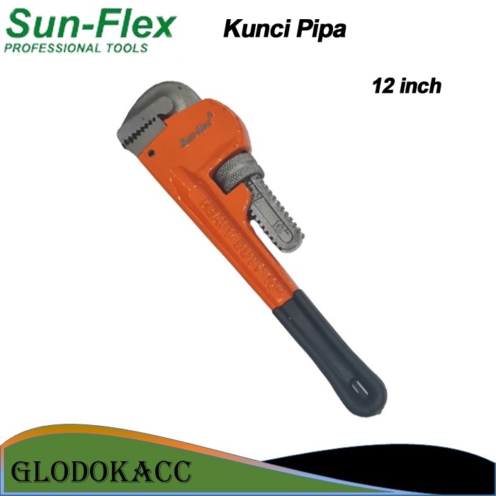 Kunci Pipa 12 inch / Sun-flex Pipe Wench Gagang Karet, Kunci Monyet