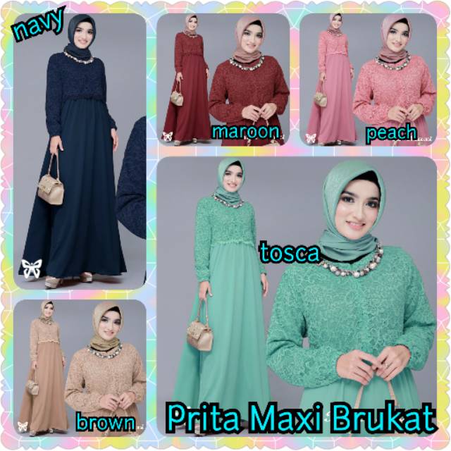Prita Maxi Brukat dan Nadine Jumbo Dan Ikat Yasina DAN Ikat Brukat Alika dan Zakira DAN AFIQAH