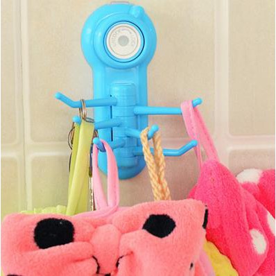 Gantungan SerbaGuna 6 Hook Holder Hanger Powerful Suction Doky