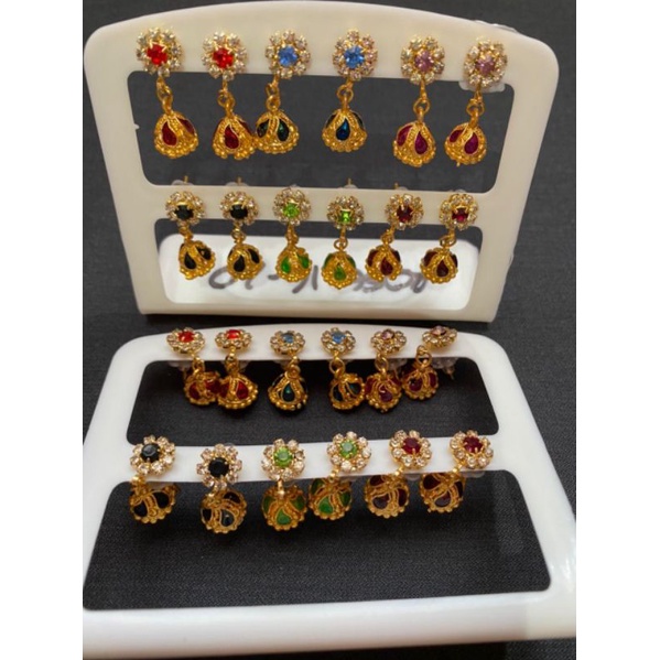 Anting India Murah/Anting Tusuk /Dubai Lapis Emas Cantik Anti Karat/Anting jhumkis india 16-20