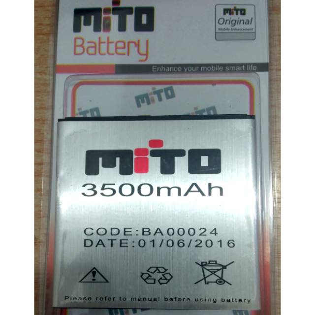 Batre Baterai Mito A100 A10 BA00024 BA 00024 BA-00024 Battery Mito BA00024 BA-0024 BA0024