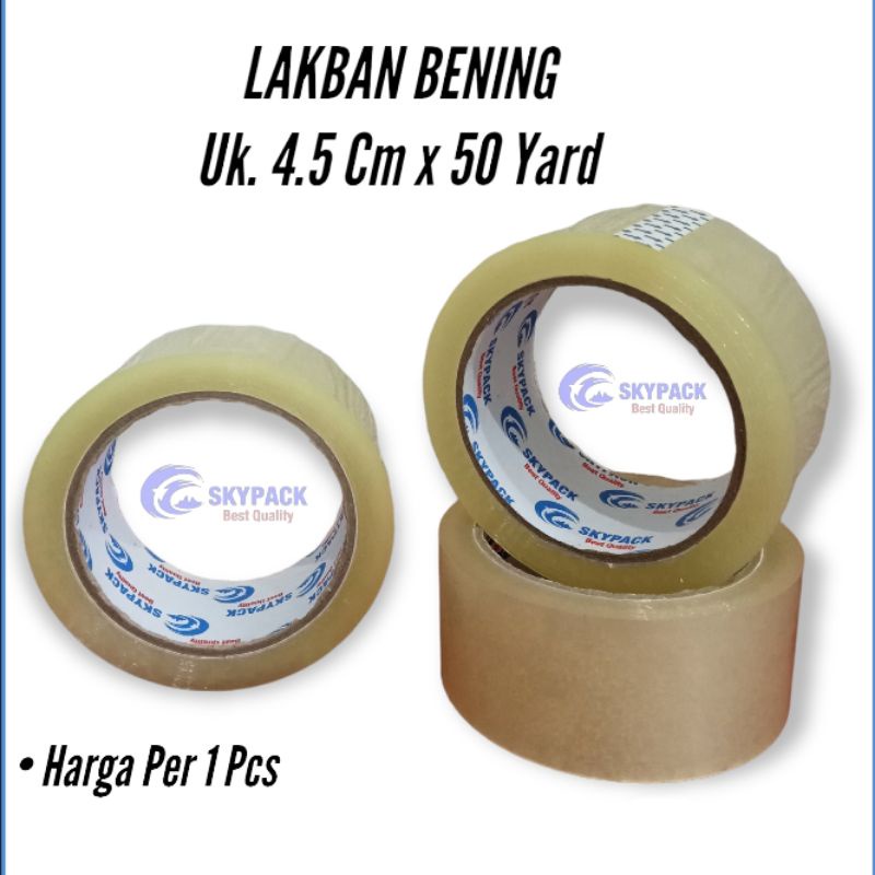 

ISOLASI LAKBAN BENING SKYPACK UKURAN 4.5 Cm x 50 Yard