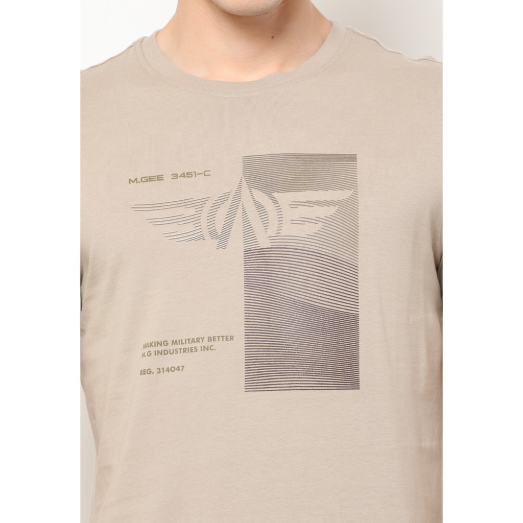 Kaos Lengan Pendek Pria MGee 3451C Original Oliver 038 Sand