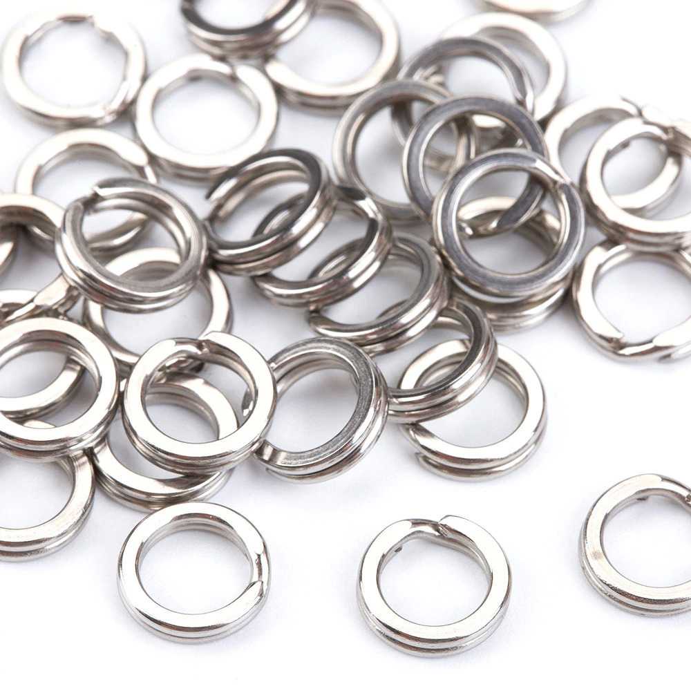 LUSHAZER Cincin Konektor Umpan Pancing Split Ring 200PCS - LSH01