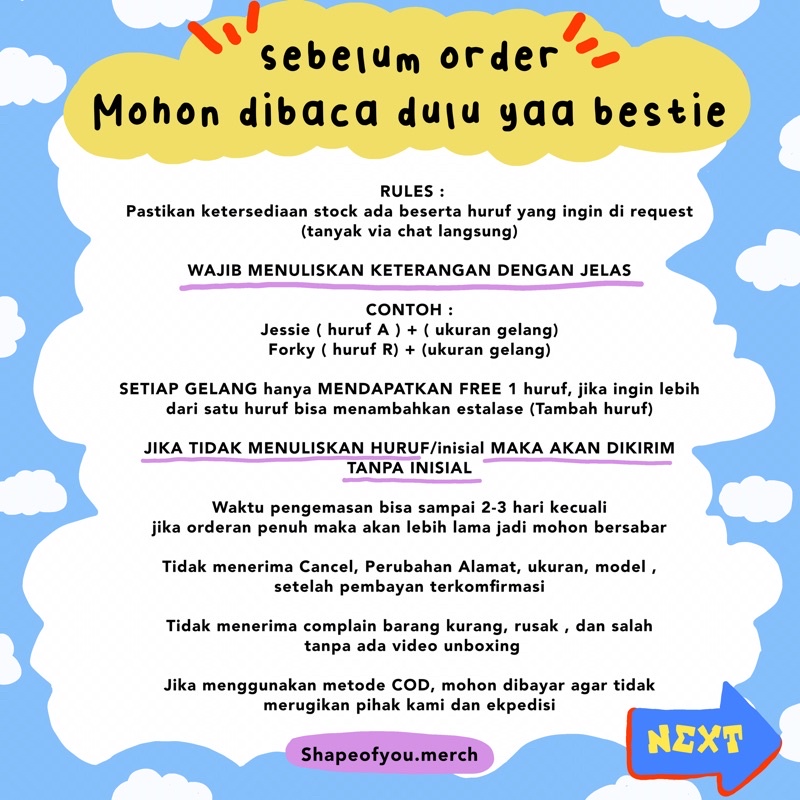 [PRE ORDER] BACA RULES | Gelang Manik Fairly OddParents Inspired Bisa Custom Inisial