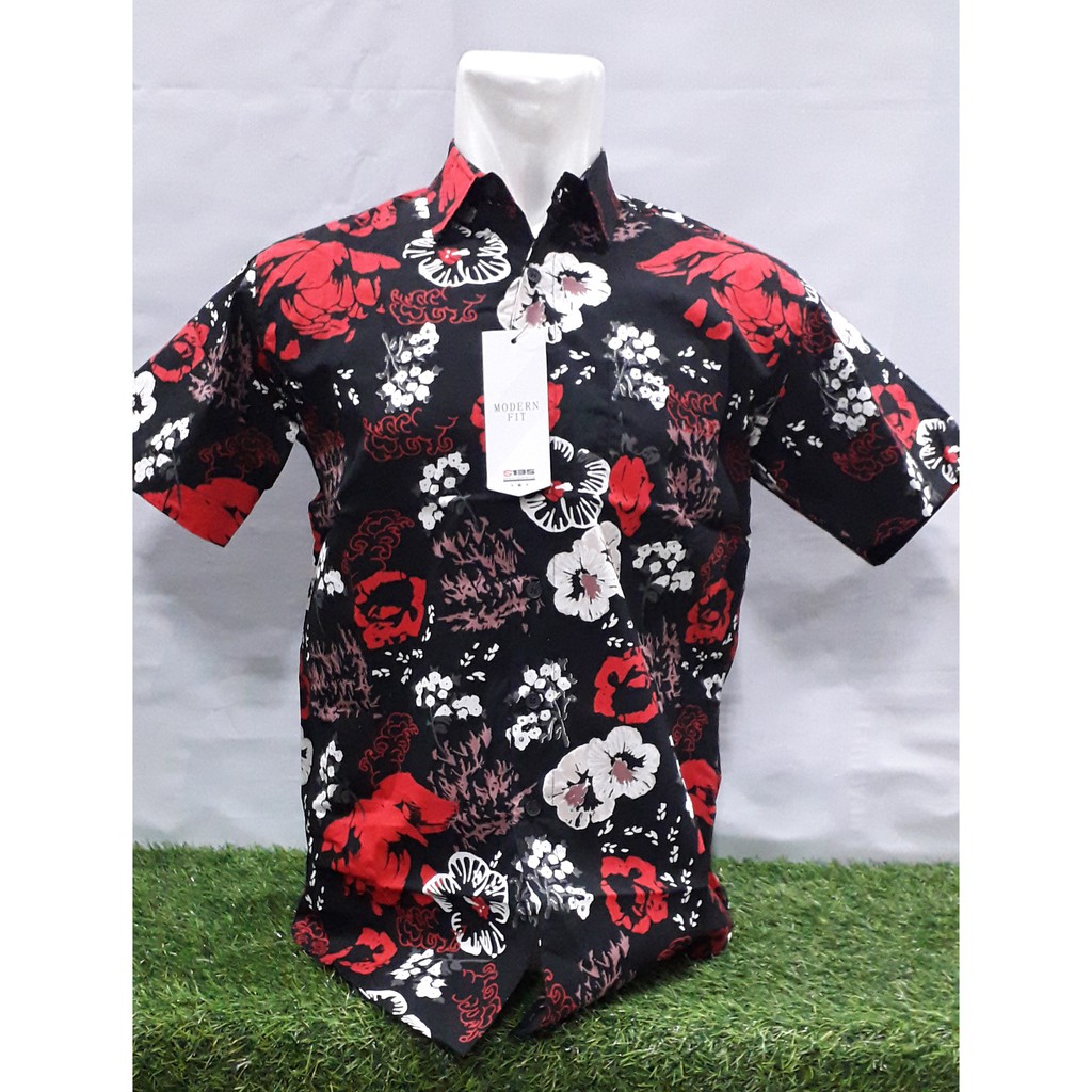 KEMEJA PRIA PRINTING PENDEK/KEMEJA S135