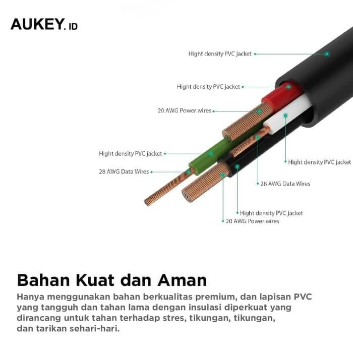 Aukey Cable Micro Usb 2.0 (6Pcs) - 500092