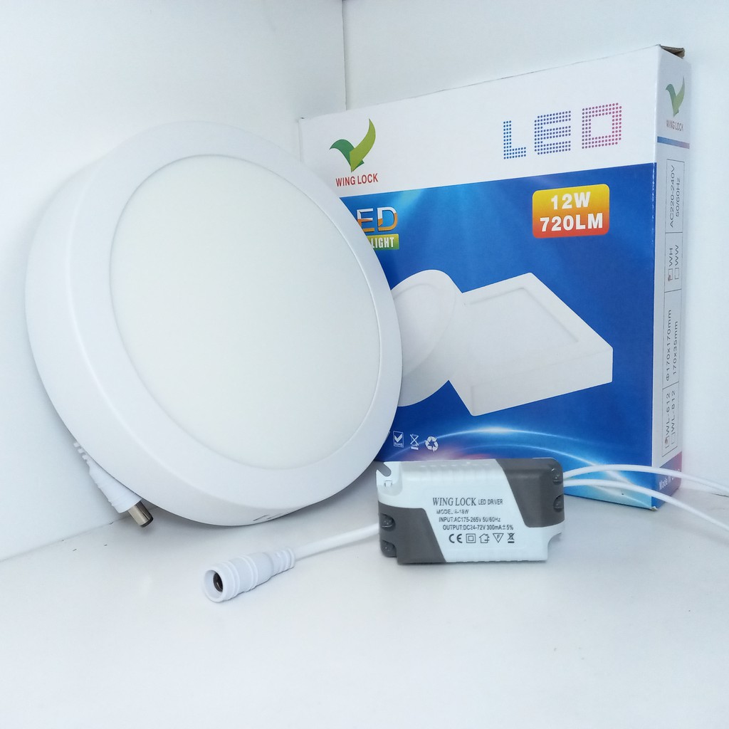 LAMPU DOWNLIGHT LED 12 WATT KUNING OUTBOW LAMPU PANEL LED 12w BULAT OB