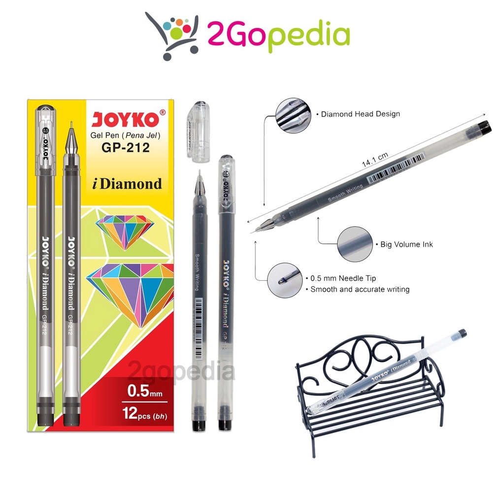 

Grosir Gel Pen / Bulpen Joyko GP-212 iDiamond 0.5mm (1 Pcs)