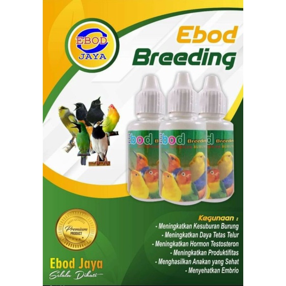 VITAMIN OBAT TERNAK BURUNG LOVEBIRD MURAI KENARI KACER E-BREEDING EBREEDING EBOD JAYA