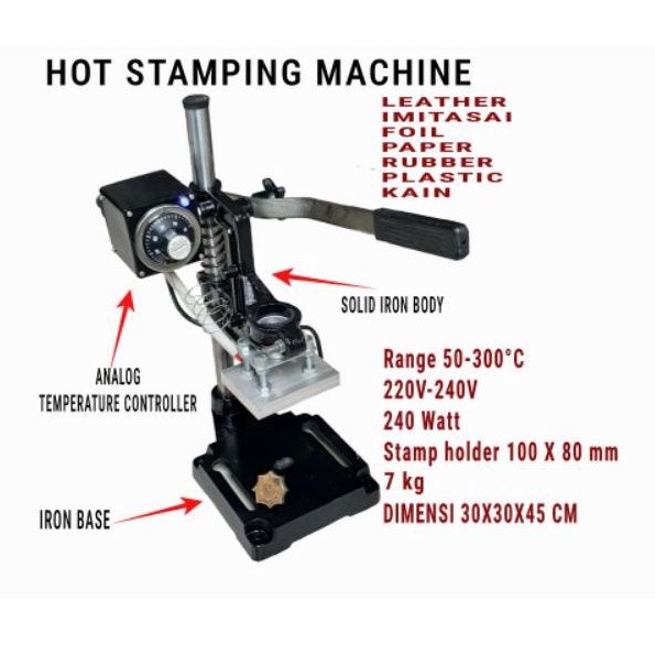 mesin foil hot stamping alat emboss dan brander kulit
