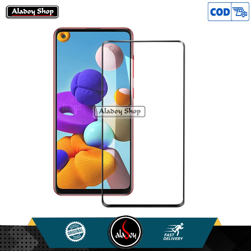 Tempered Glass SAMSUNG A21s 2020 Antigores Kaca Pelindung Layar Screen Protector Full Cover