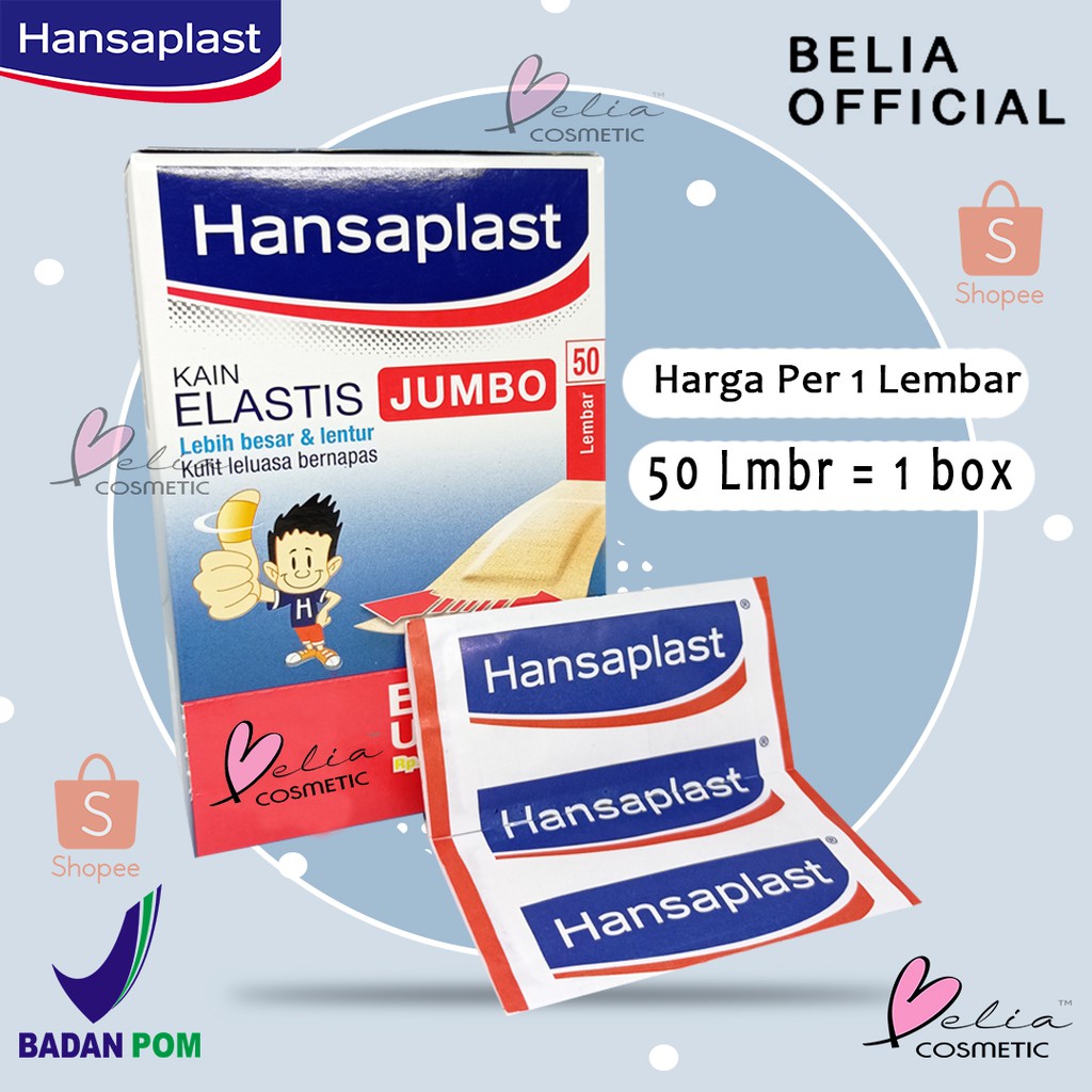 ❤ BELIA ❤ [ECER] Hansaplast Kain Elastis Jumbo Plester Besar 1 lembar | 50 lembar = 1 box