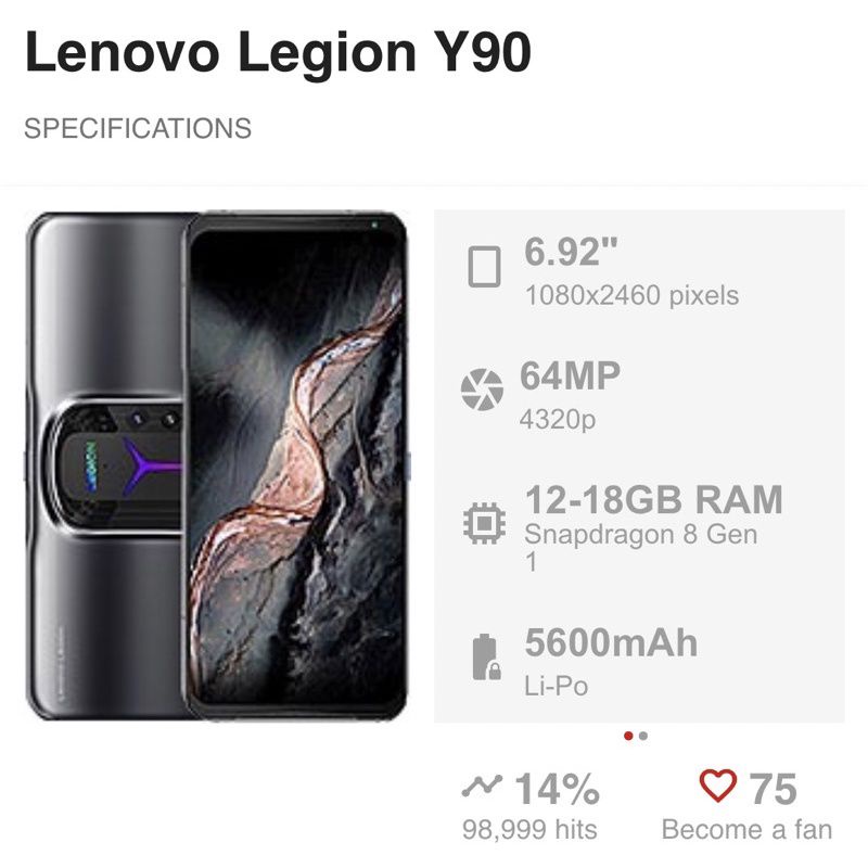 Lenovo leGion y90 ready stock