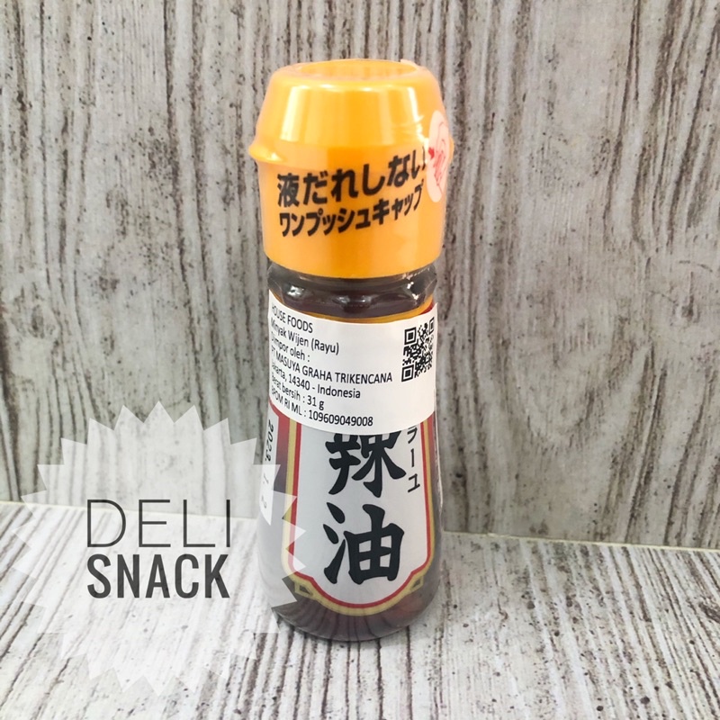 

House Rayu Oil 31gr / Japan Chili Oil, Sesame Oil, Togarashi, Layu Oil